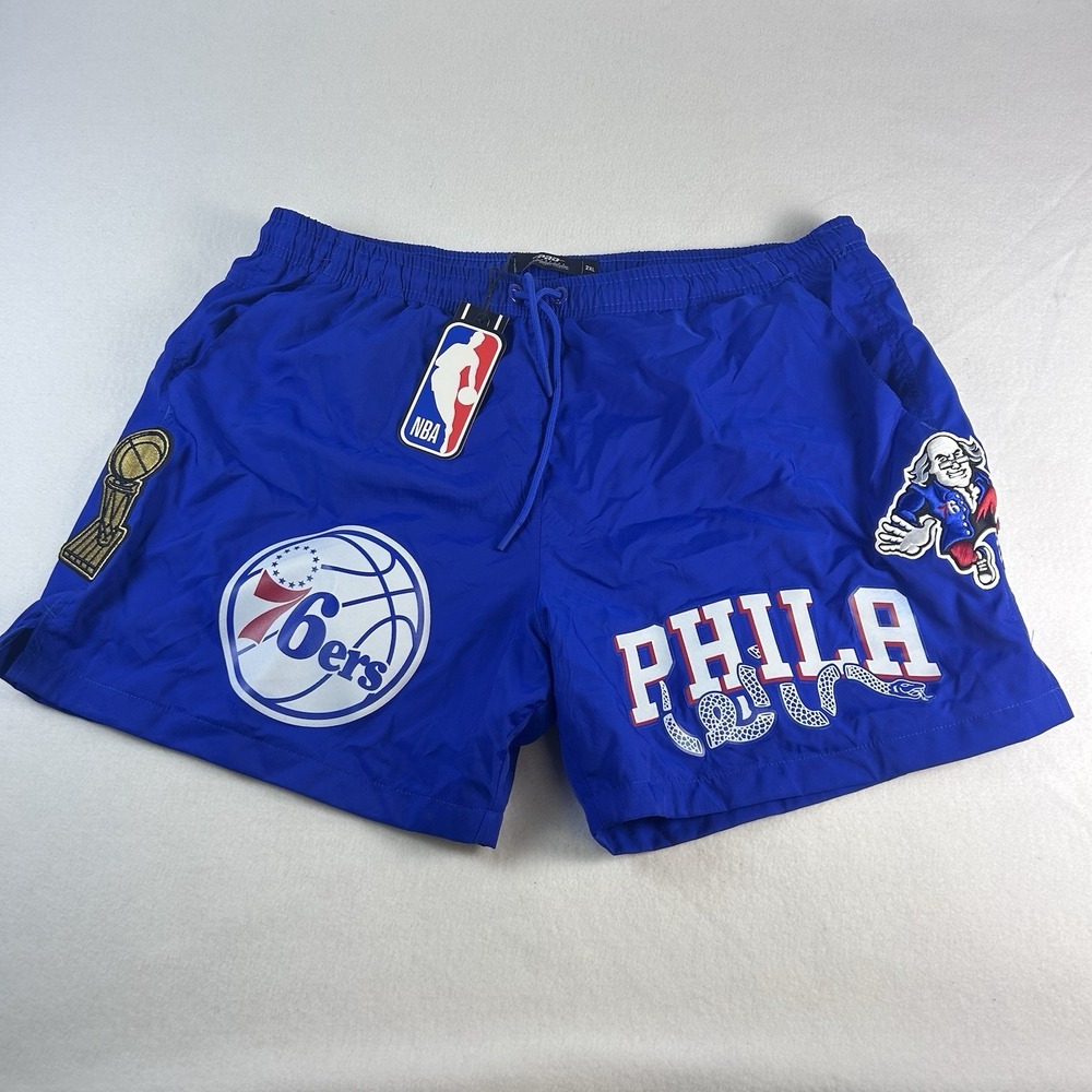 PHILADELPHIA 76ERS MEN'S PRO STANDARD ROYAL BLUE LUXURY ATHLETIC COLLECTION 2XL